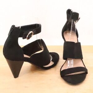 INC Gavi Strappy Sandals Size 8.5 Black Party Club Office Siren Back Zipper
